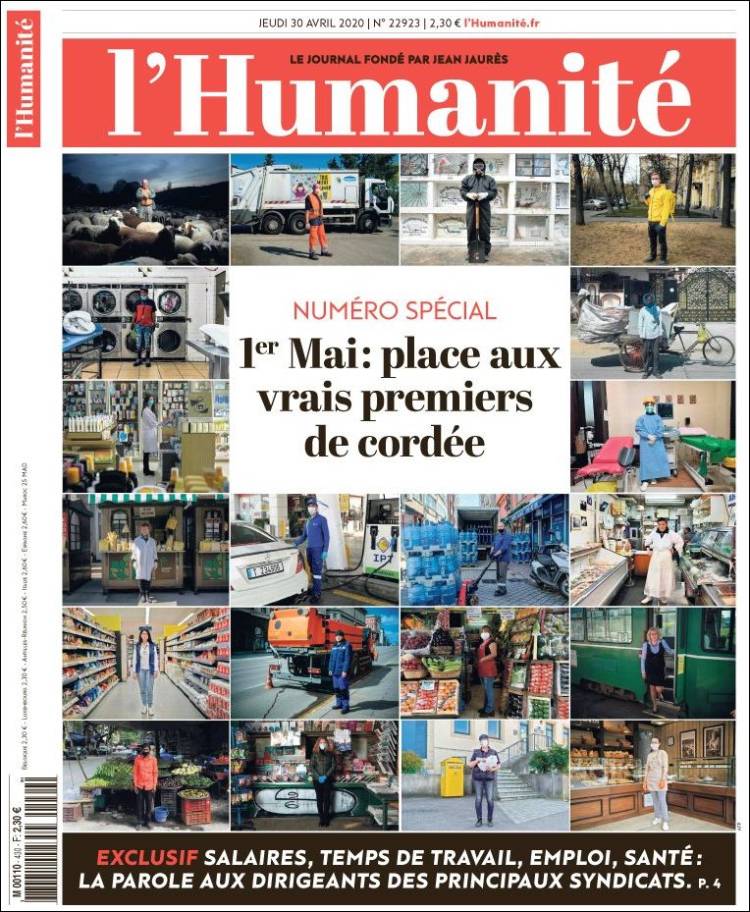 Portada de l'Humanite (Francia)