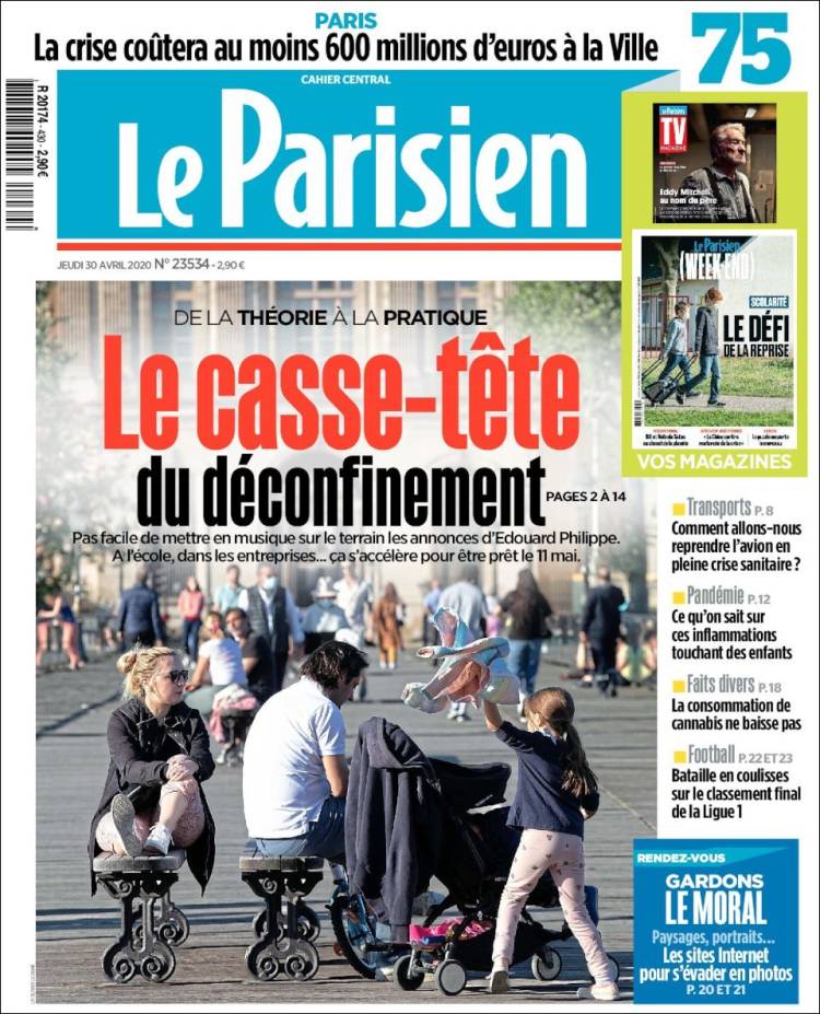 Portada de Le Parisien (Francia)