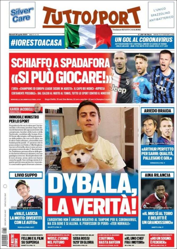 Portada de Tuttosport (Italia)