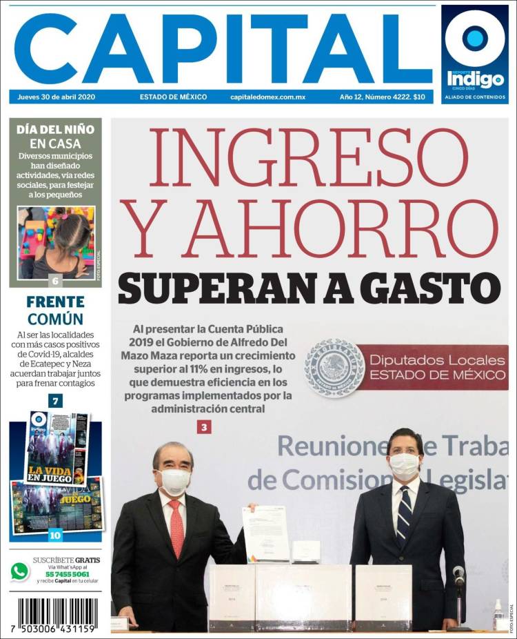 Portada de Capital México (México)