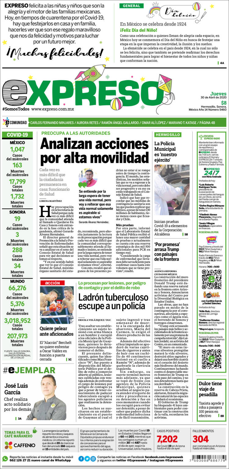 Portada de Expreso (México)