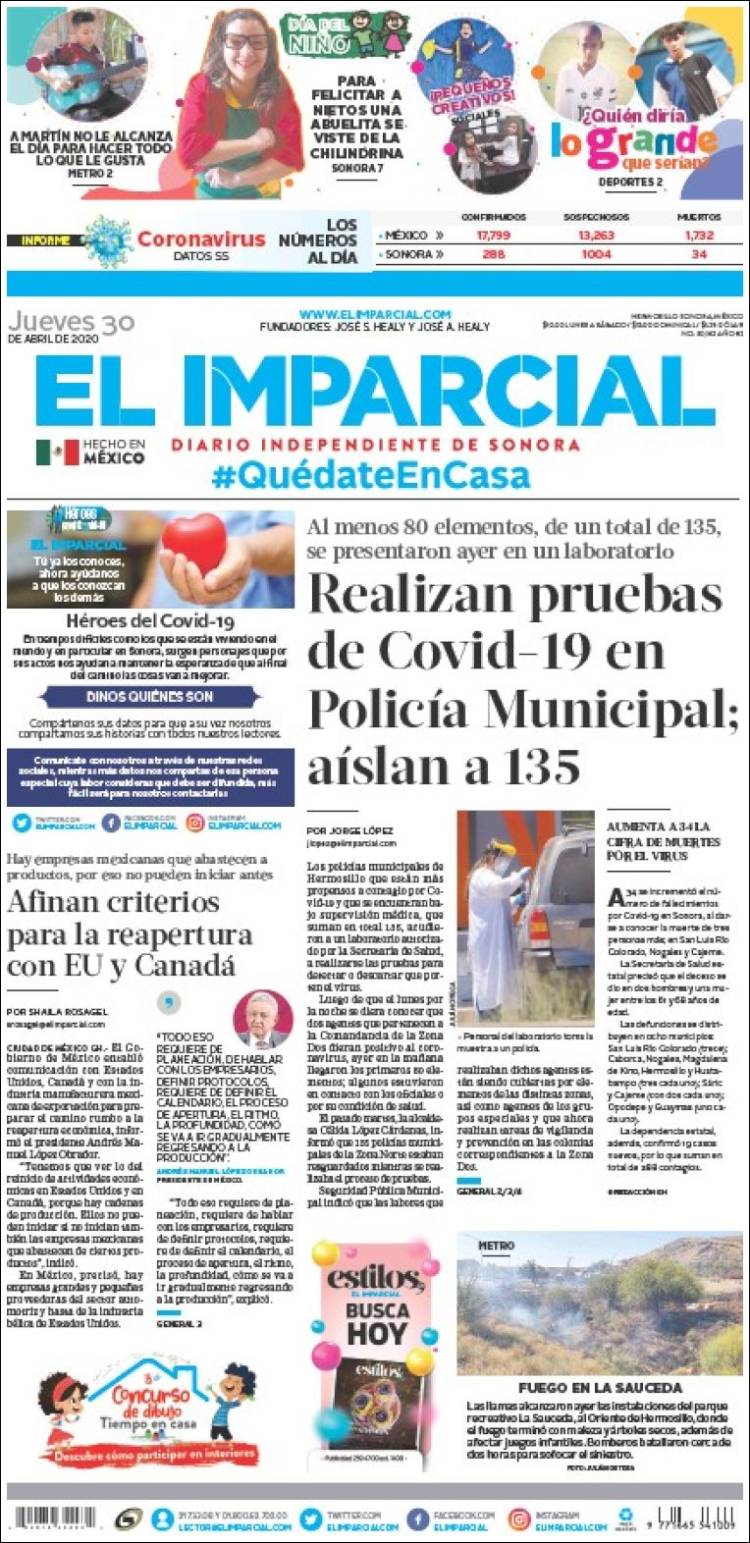 Portada de El Imparcial (México)