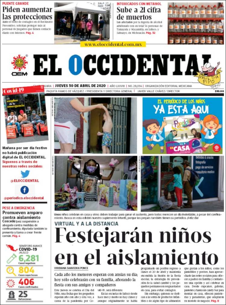 Portada de El Occidental (México)