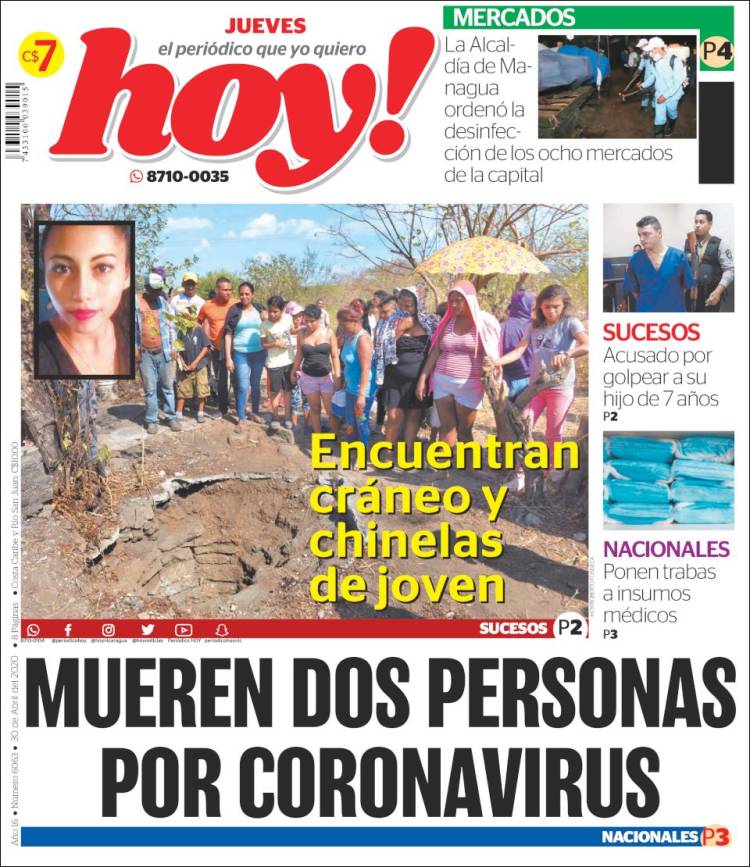Portada de Hoy (Nicaragua)
