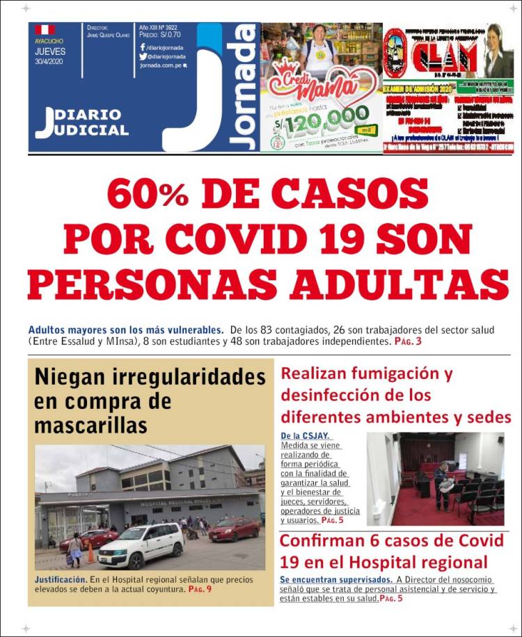 Portada de Diario Jornada (Perú)