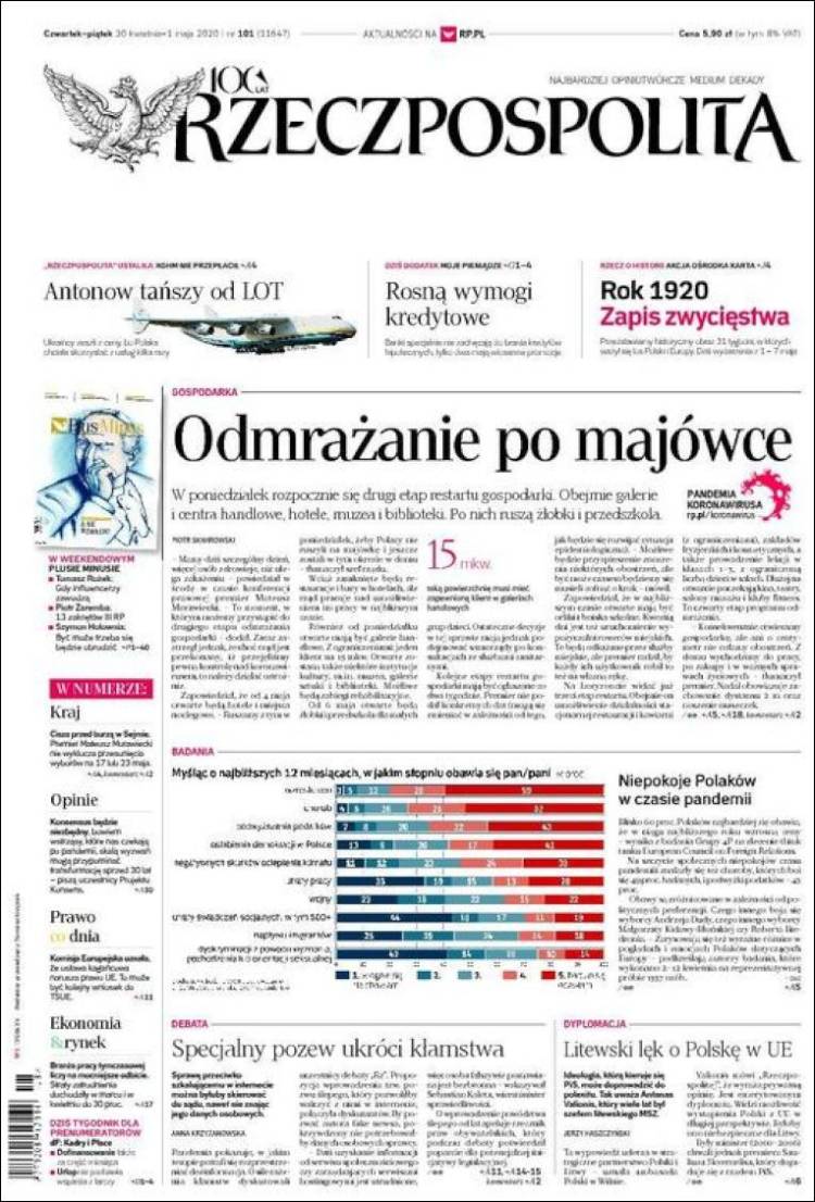 Portada de Rzeczpospolita (Polonia)