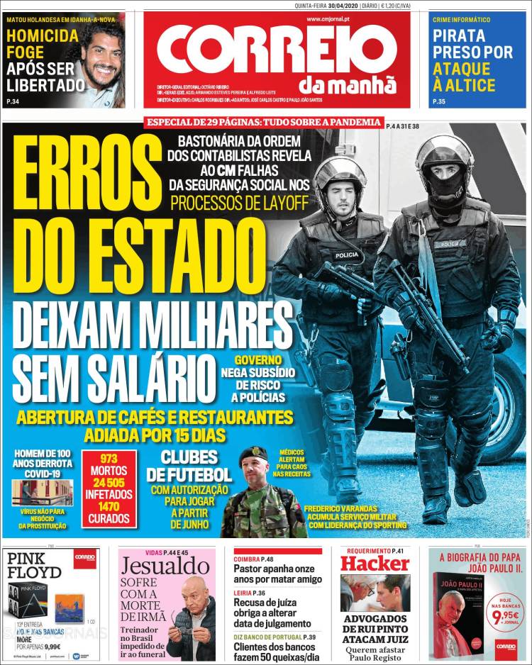 Portada de Correio da Manhã (Portugal)