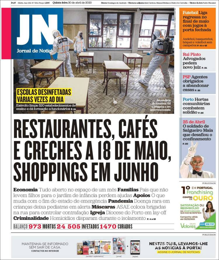 Portada de Jornal de Notícias (Portugal)