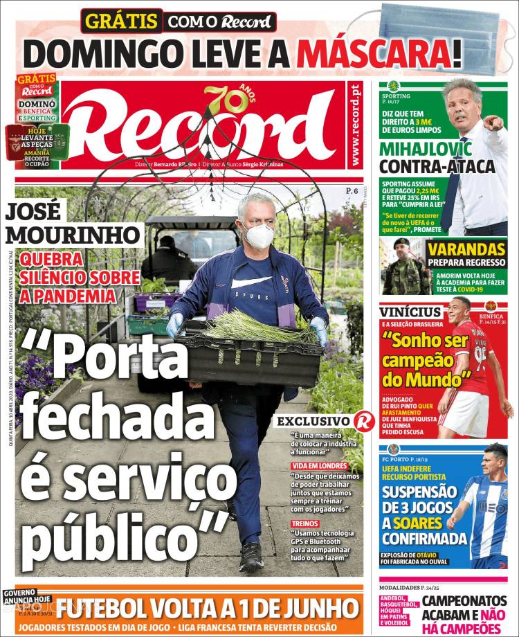 Portada de Record (Portugal)