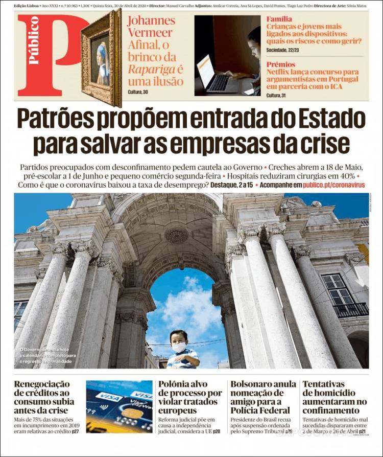 Portada de Público (Portugal)