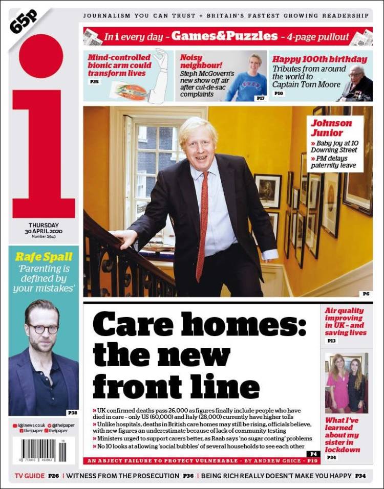 Portada de The i (Reino Unido)