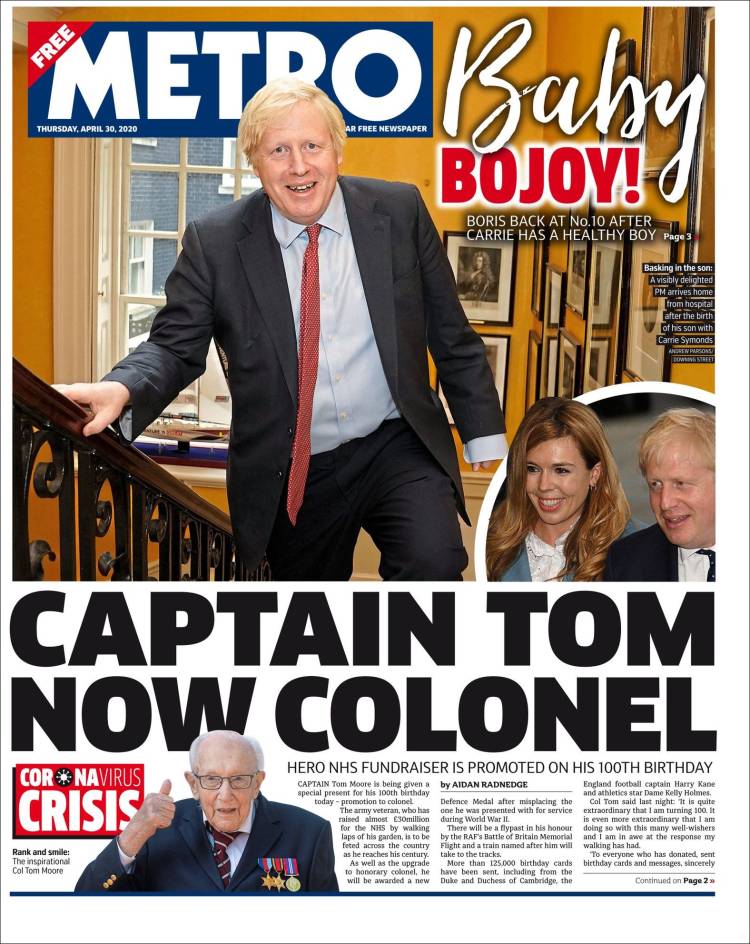 Portada de Metro (Reino Unido)