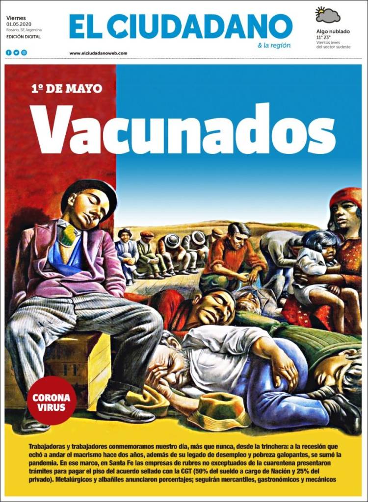Portada de Diario El Ciudadano (Argentina)