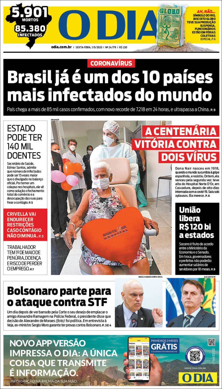 Portada de O Dia (Brasil)