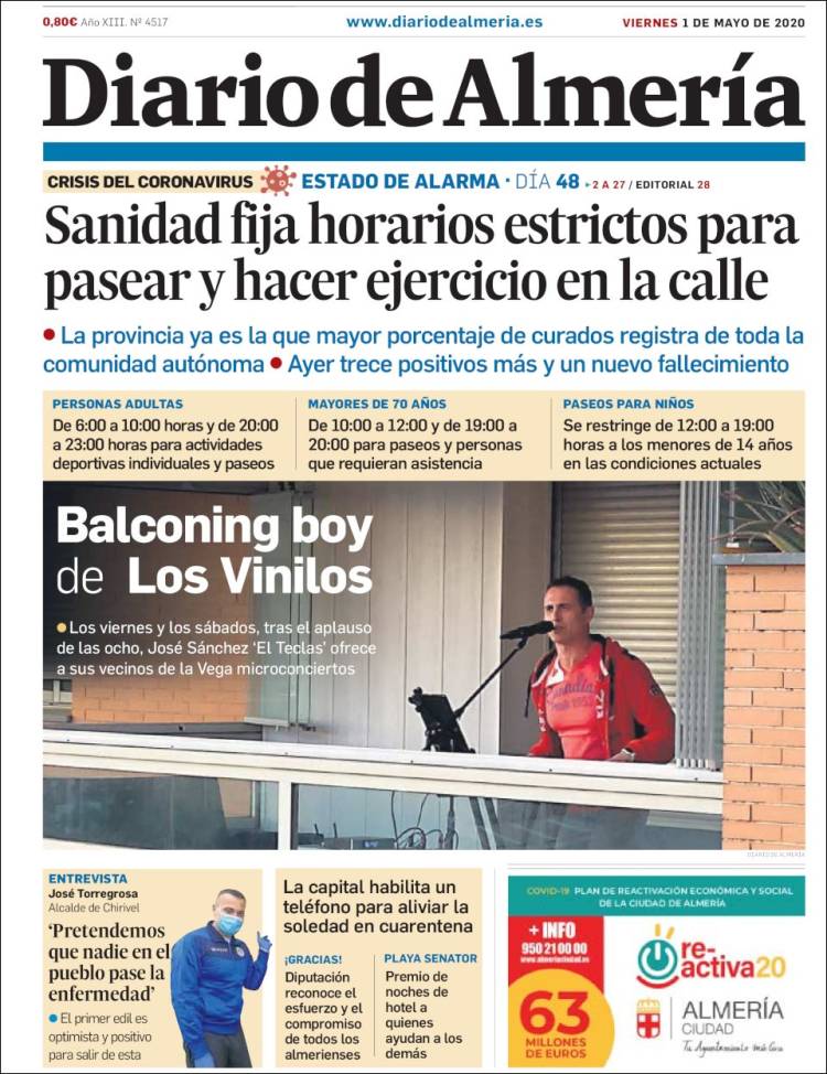 Portada de Diario de Almería (España)