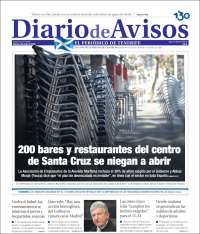 Portada de Diarios de Avisos (España)