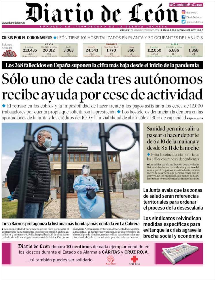 Portada de Diario de León (España)