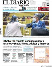 Portada de El Diario Montañés (España)