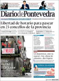 Portada de Diario de Pontevedra (España)