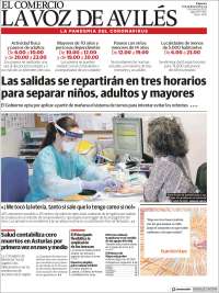 Portada de El Comercio - Avilés (España)