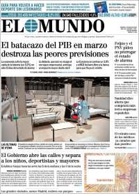 Portada de El Mundo (España)