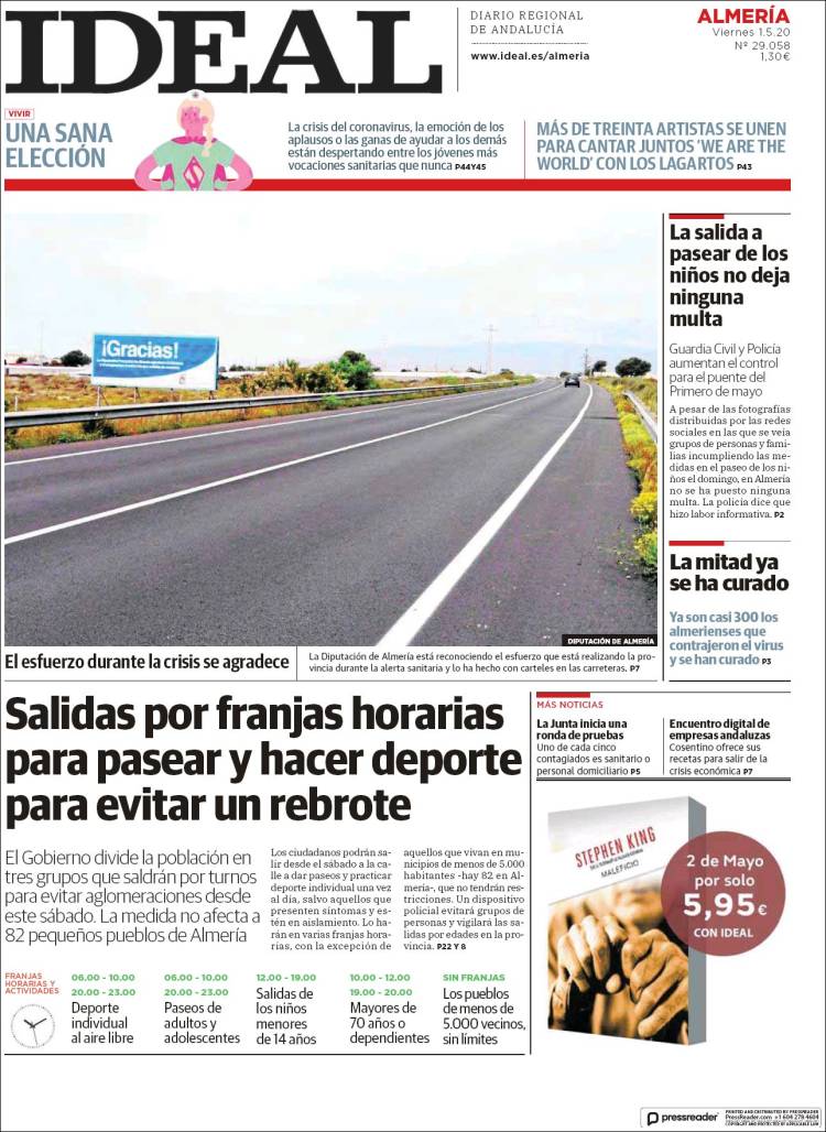 Portada de Ideal Almeria (España)