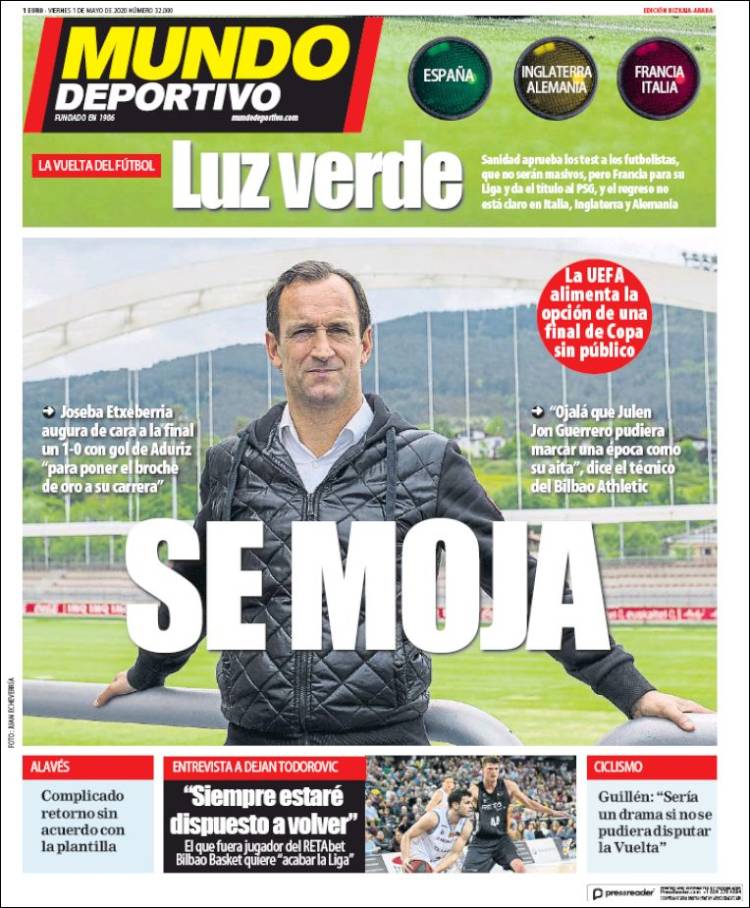 Portada de Mundo Deportivo Bizkaia (España)