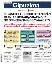 Portada de Noticias de Gipuzkoa (España)