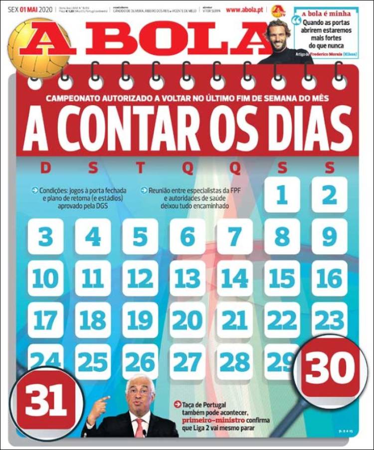 Portada de A Bola (Portugal)