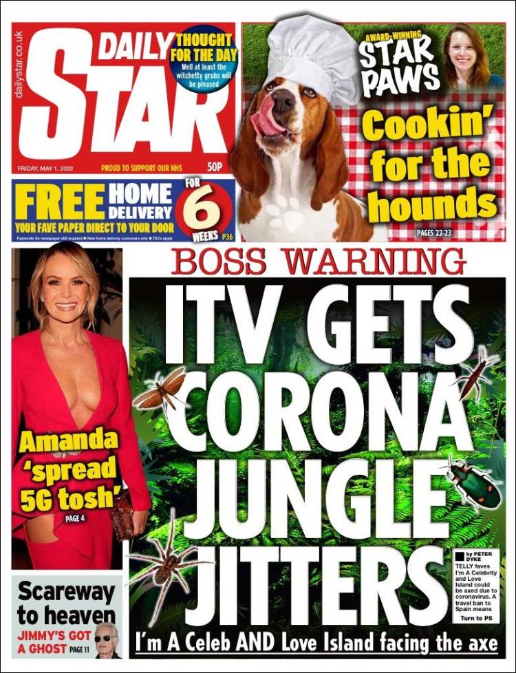 Portada de Daily Star (Reino Unido)