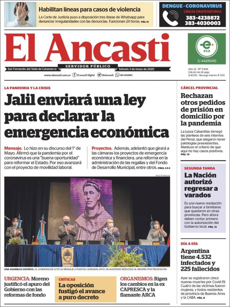 Portada de El Ancasti (Argentina)