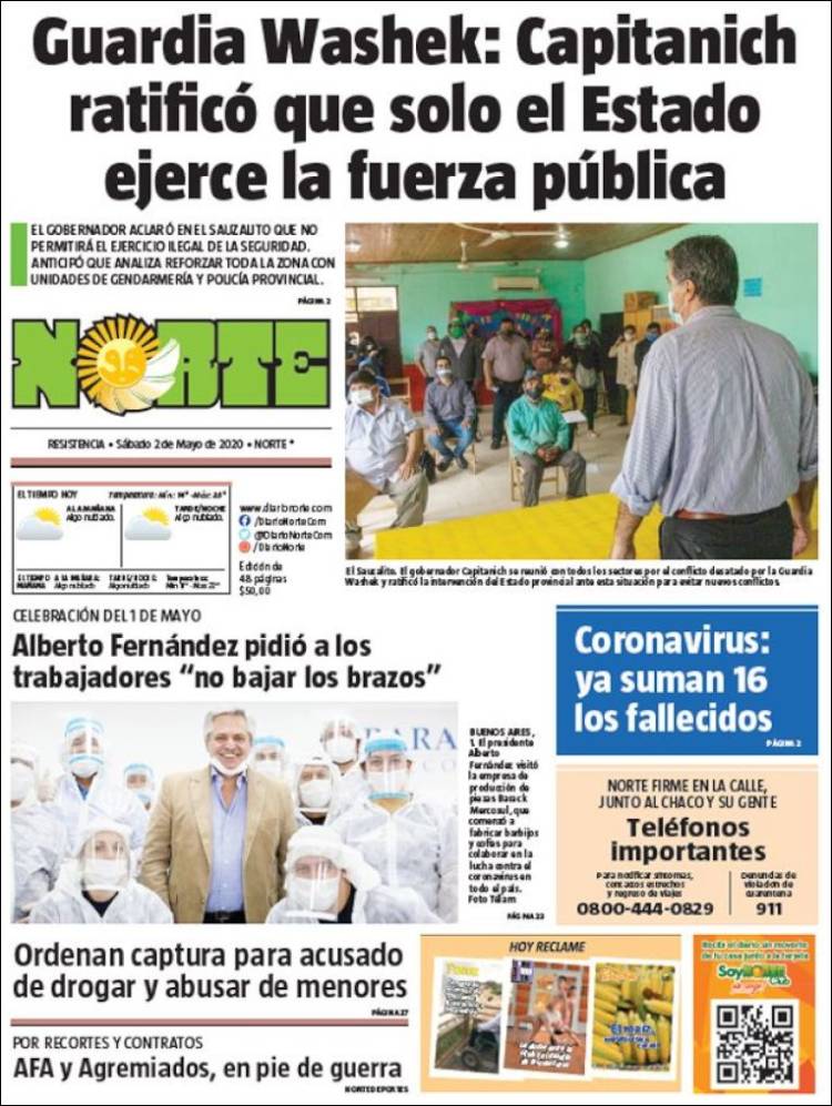 Portada de Diario Norte (Argentina)
