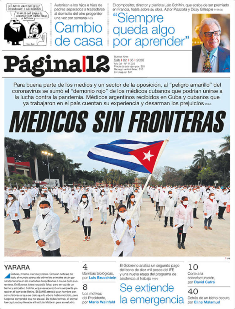 Portada de Página/12 (Argentina)