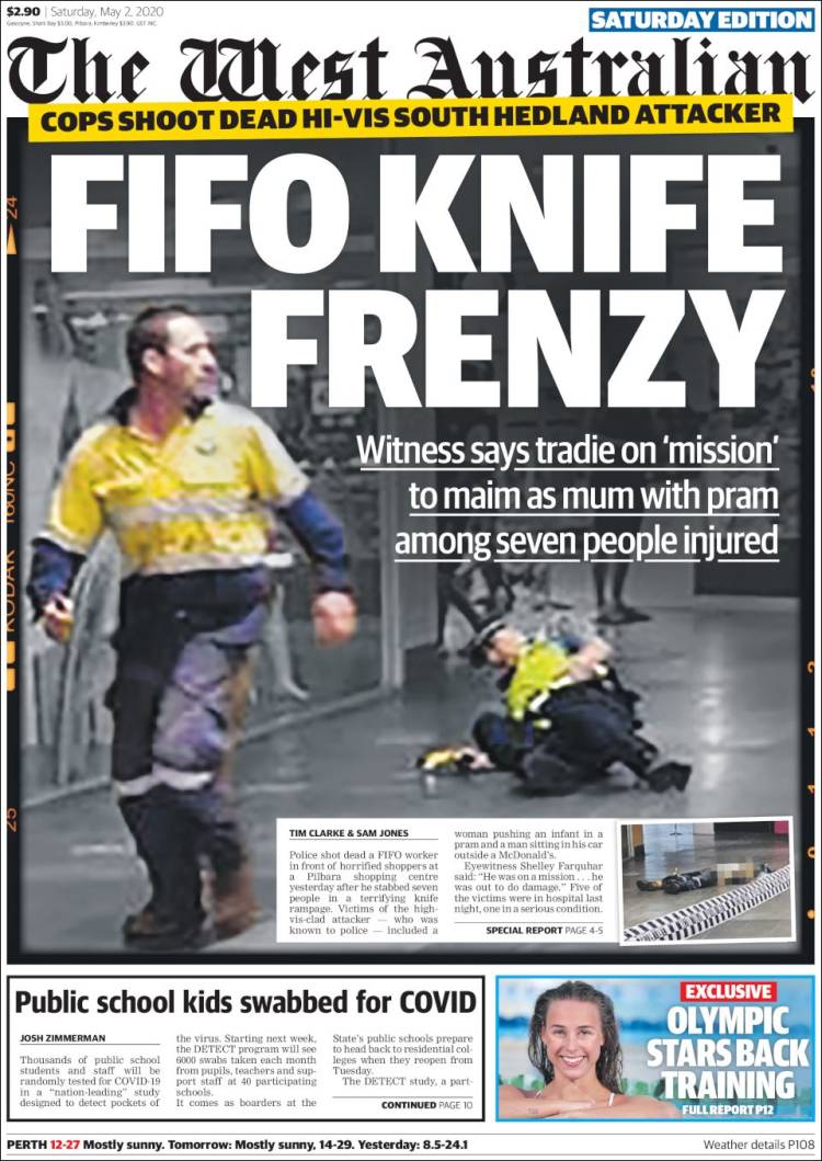 Portada de The West Australian (Australia)