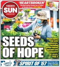 Portada de The Toronto Sun (Canadá)