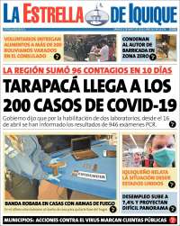 Portada de La Estrella de Iquique (Chile)