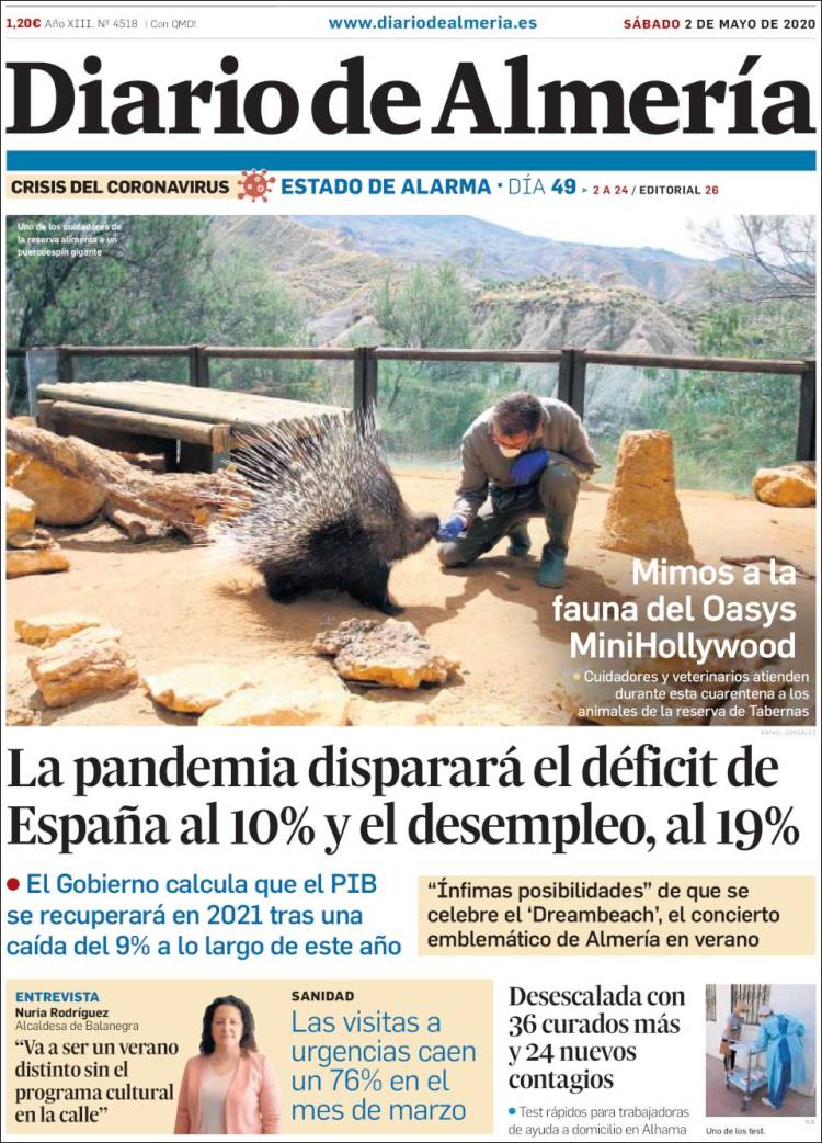 Portada de Diario de Almería (Spain)