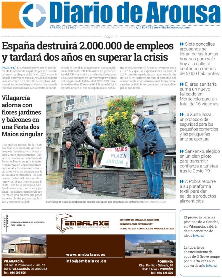 Portada de Diario de Arousa (Spain)