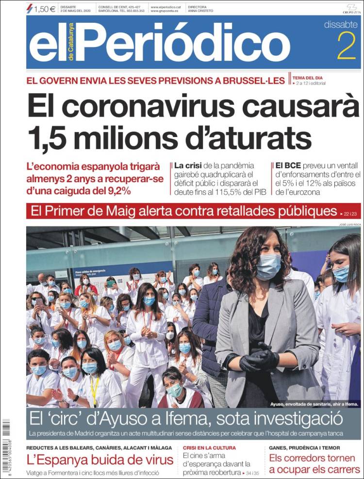 Portada de El Periódico de Catalunya (Spain)