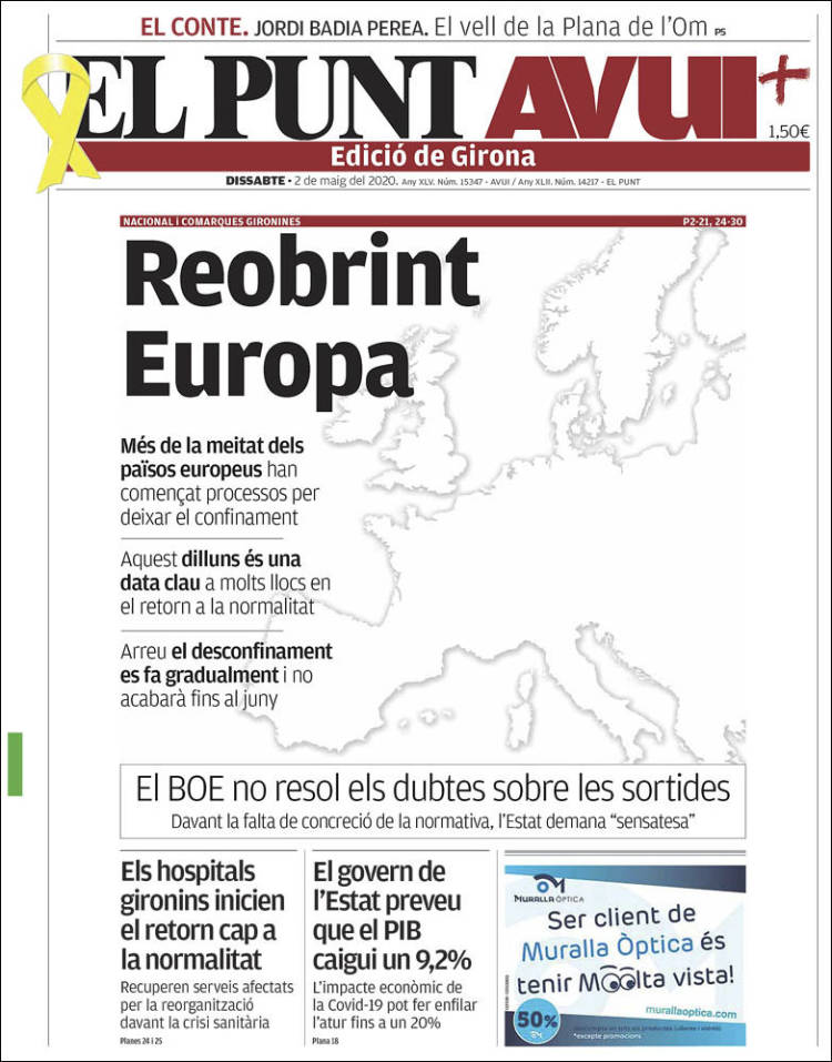 Portada de El Punt Avui - Girona (Spain)