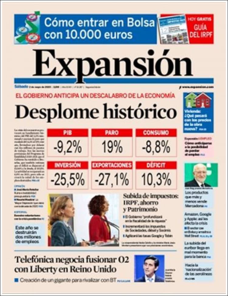 Portada de Expansión (Espa&ntilde;a)
