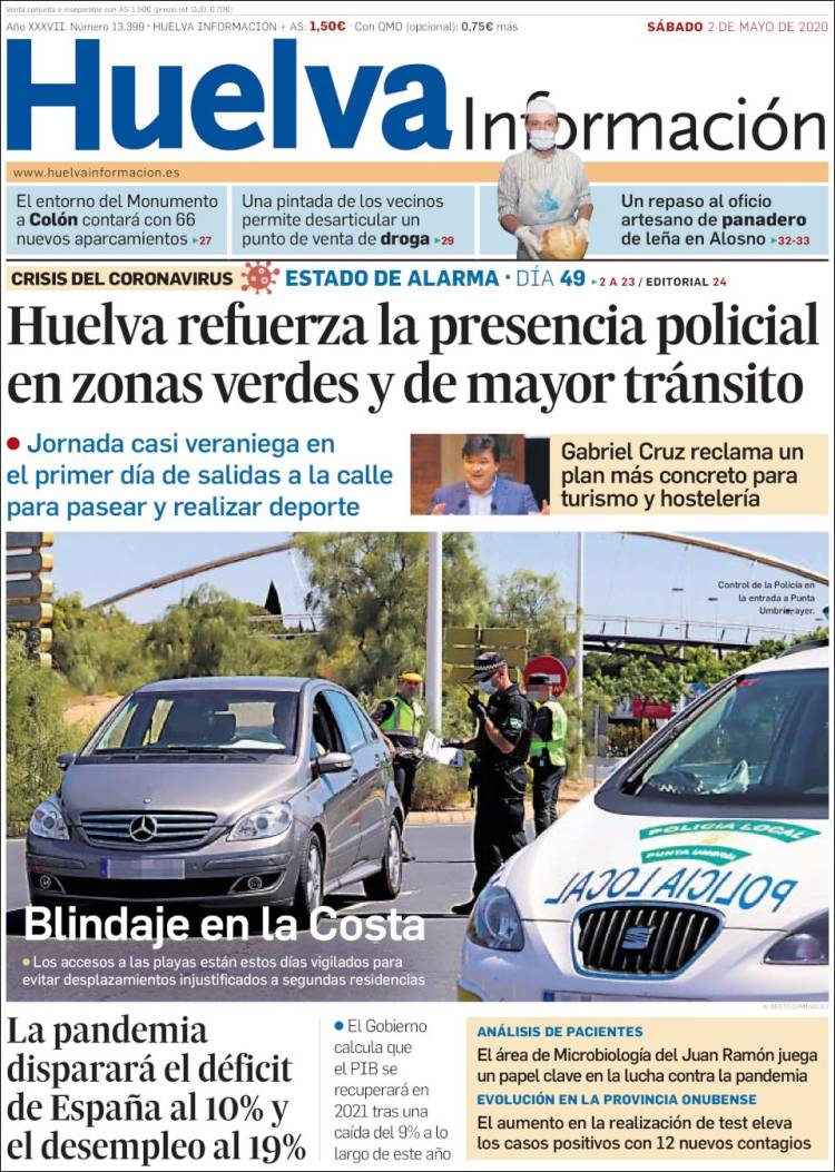 Portada de Huelva Información (Spain)