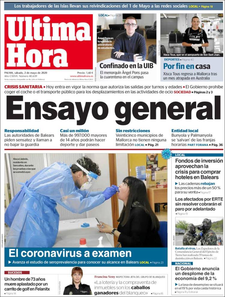 Portada de Última Hora (Spain)