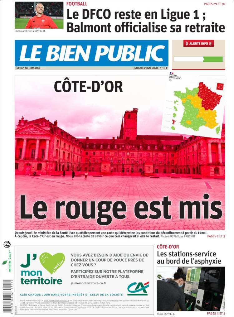 Portada de Le Bien Public (Francia)