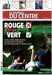 Portada de Le Journal du Centre (Francia)