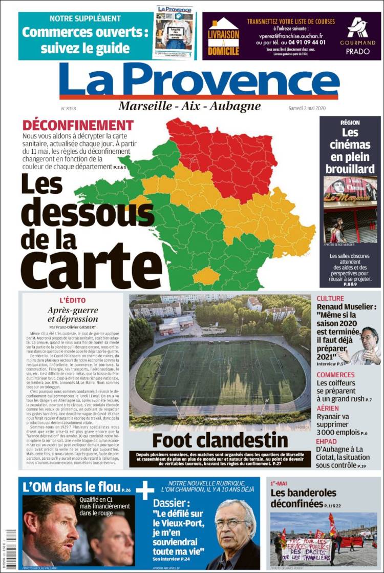Portada de La Provence (Francia)