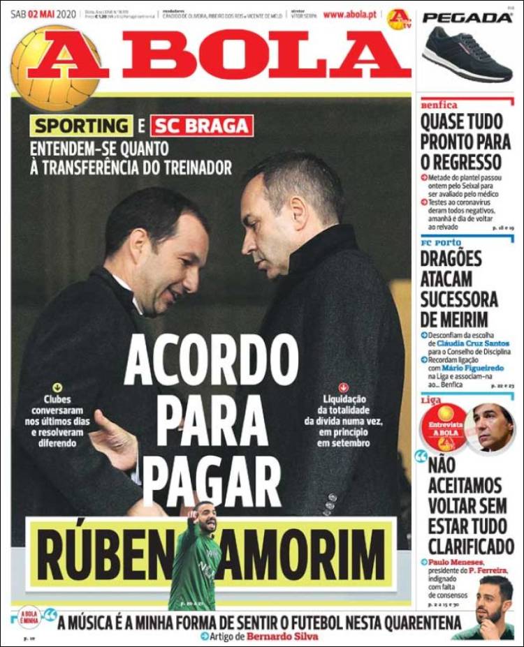 Portada de A Bola (Portugal)