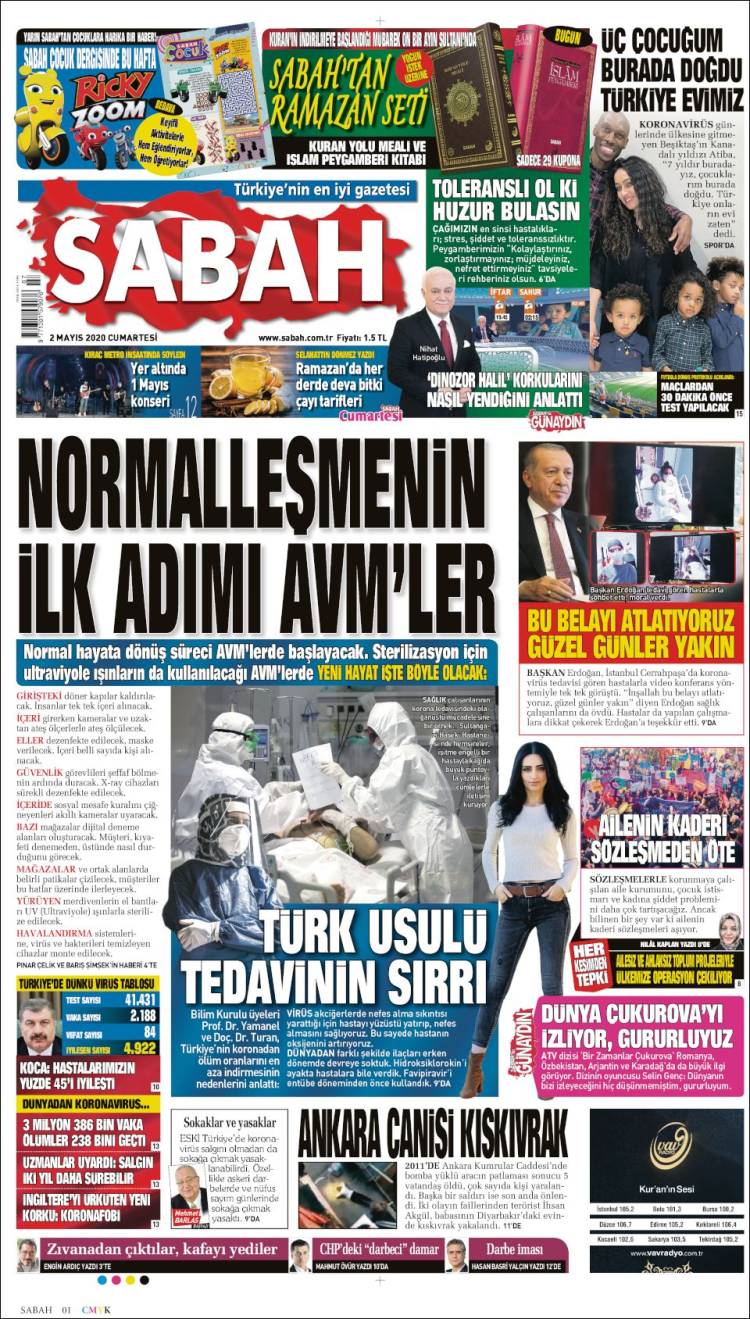 Portada de Sabah (Turqu&iacute;a)