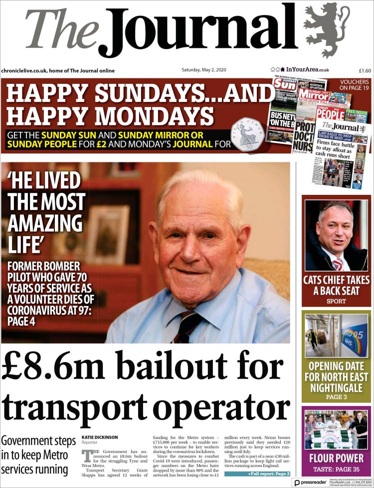 Portada de The Journal (Reino Unido)