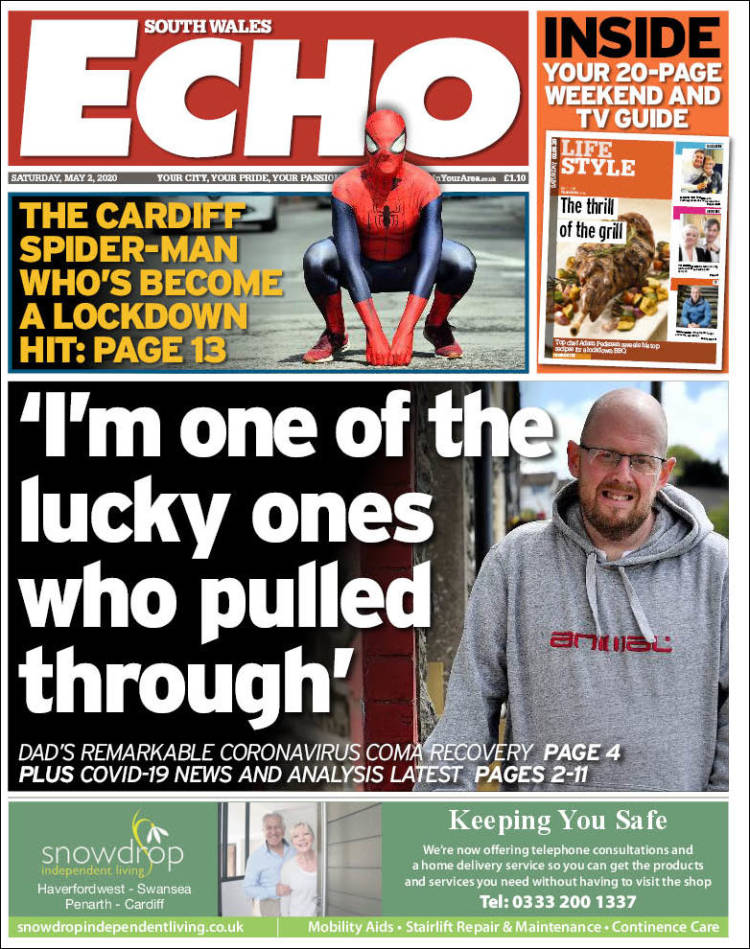 Portada de Western Mail (Reino Unido)